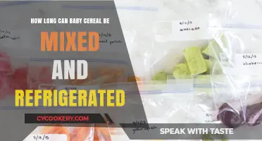 Storing Baby Cereal: Safe Refrigeration Time for Mixed Meals