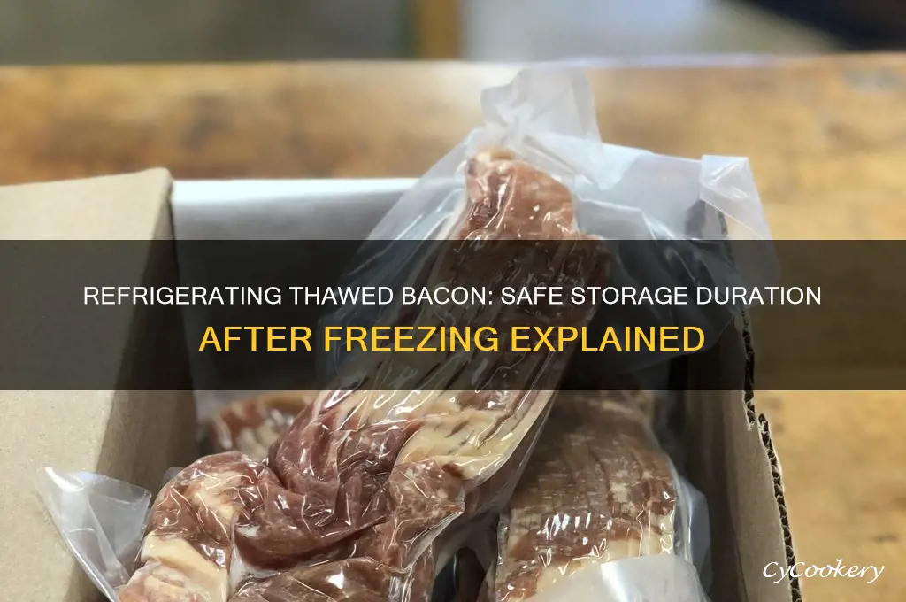 how long can bacon be refrigerated after being frozen