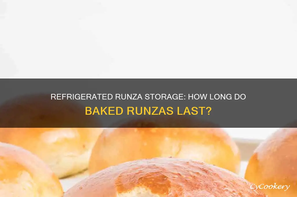 how long can baked runzas be kept in refrigerator