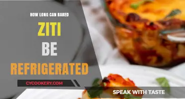 Refrigerating Baked Ziti: Optimal Storage Time and Tips