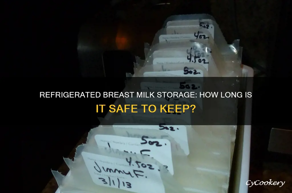 how long can breast milk be kept refrigerated