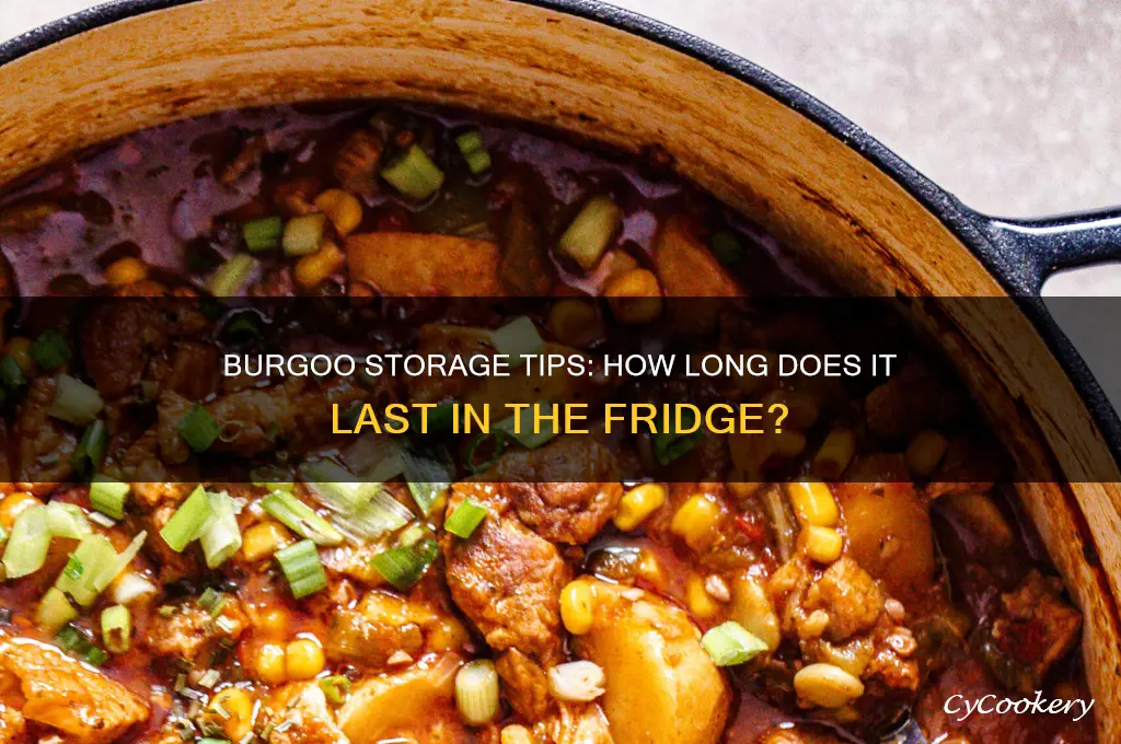 how long can burgoo kept in the refrigerator