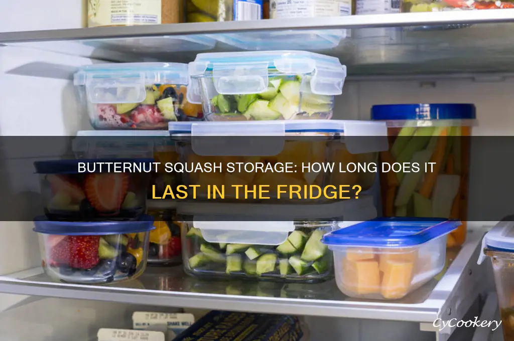how long can butternut squash stay in refrigerator