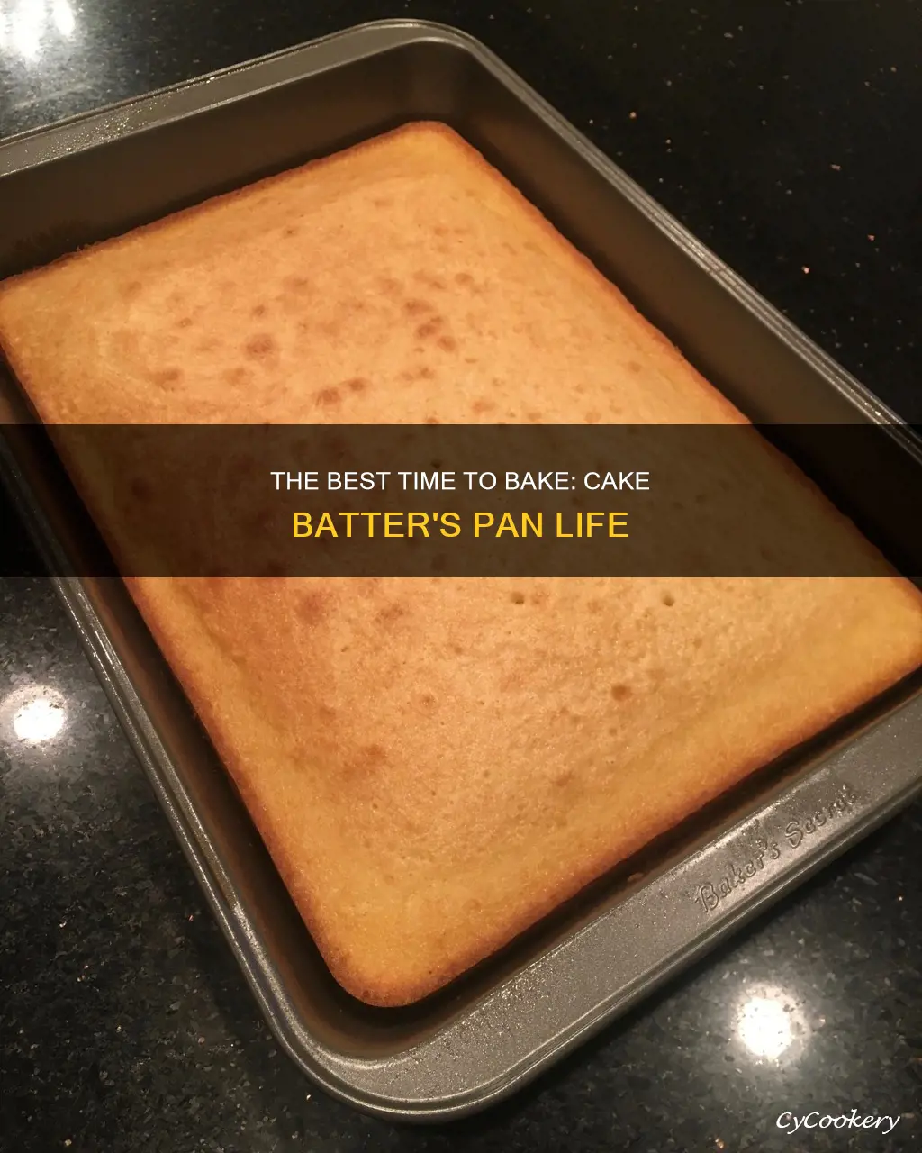 how long can cake batter stay in a pan