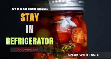 Maximizing Freshness: Cherry Tomatoes' Refrigerator Shelf Life Explained