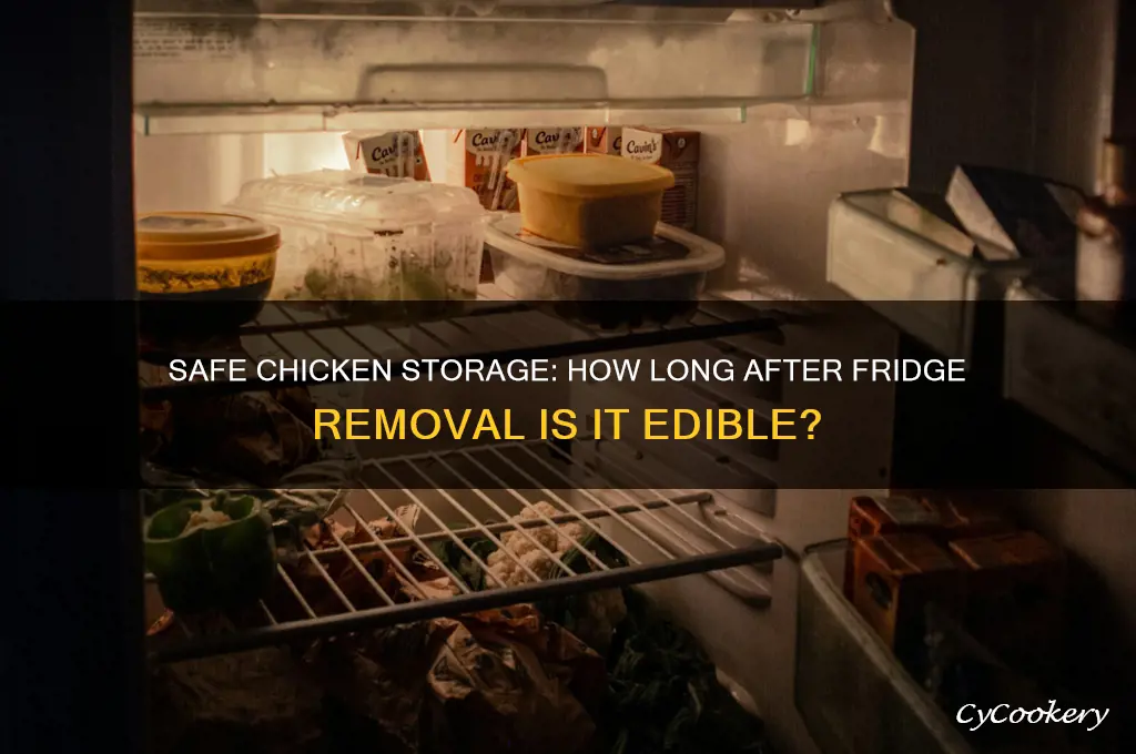 how long can chicken be eaten after out of refrigerator