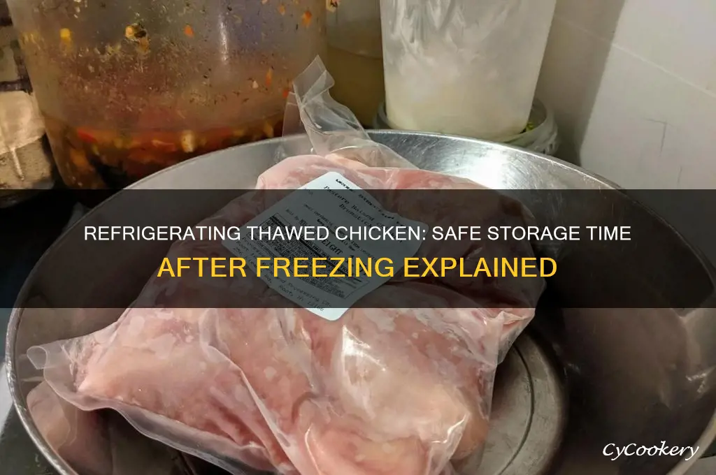 how long can chicken be refrigerated after being frozen