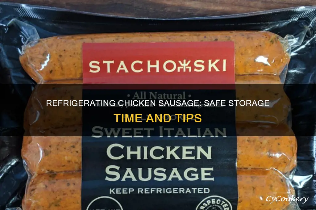 how long can chicken sausage be in the refrigerator