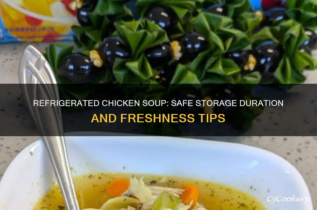 how long can chicken soup be kept refrigerated