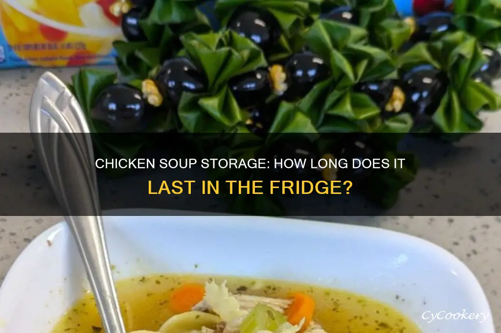 how long can chicken soup stay in the refrigerator