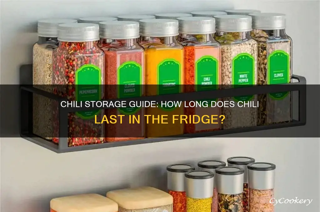 how long can chili be kept in refrigerator