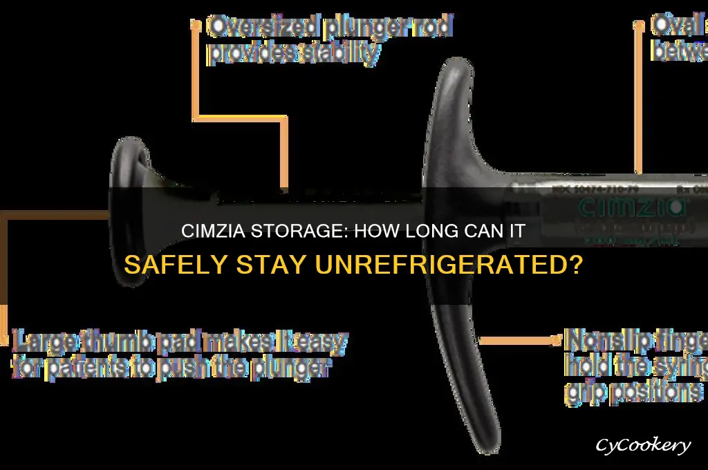 how long can cimzia be out of the refrigerator