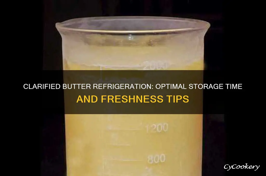 how long can clarified butter be refrigerated
