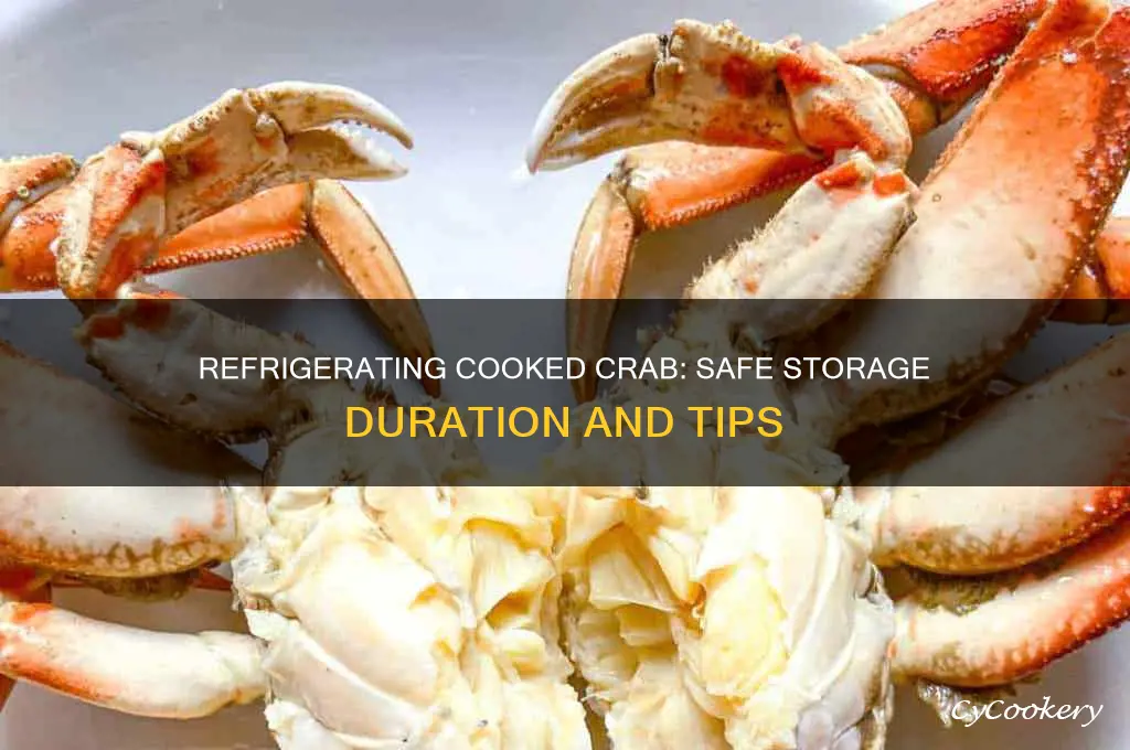 how long can cooked crab be refrigerated