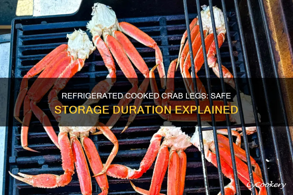 how long can cooked crab legs stay in the refrigerator