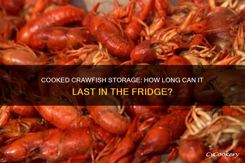 how long can cooked crawfish sit in the refrigerator