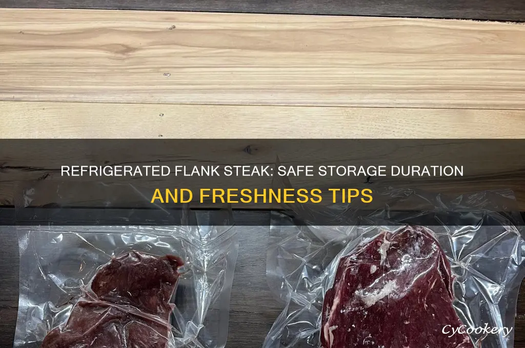how long can cooked flank steak stay in refrigerator