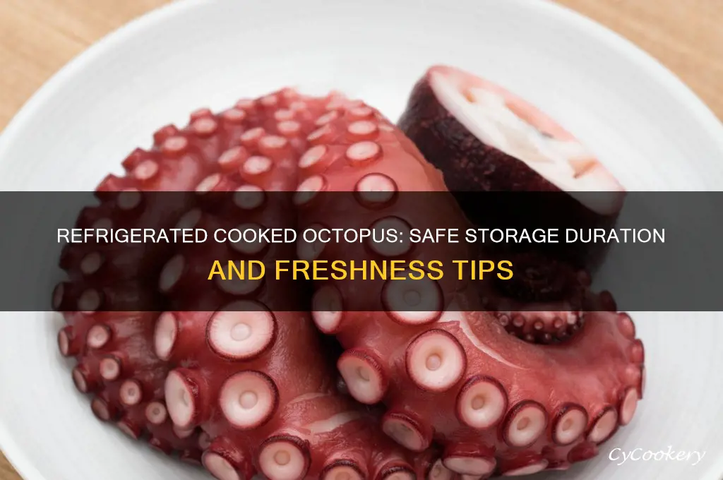how long can cooked octopus stay in the refrigerator