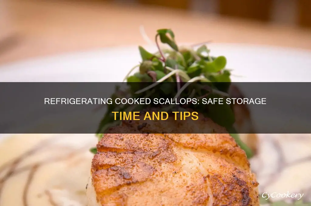 how long can cooked scallops be refrigerated