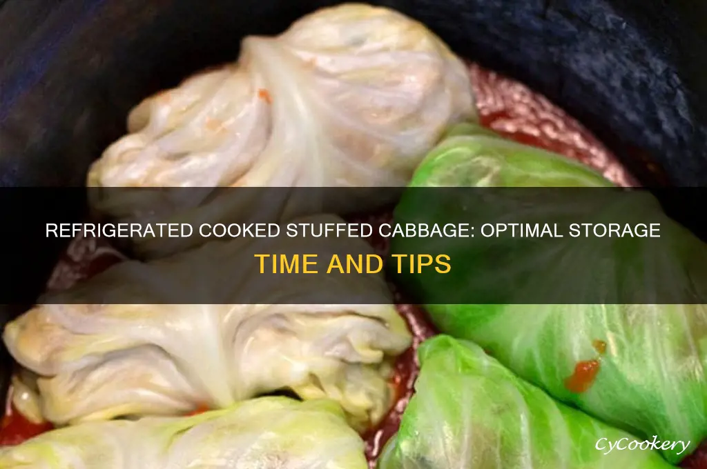 how long can cooked stuffed cabbage stay in the refrigerator