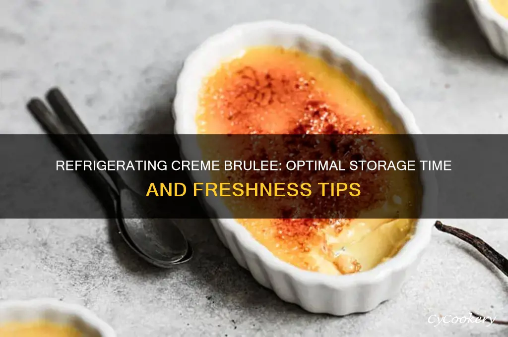 how long can creme brulee be refrigerated
