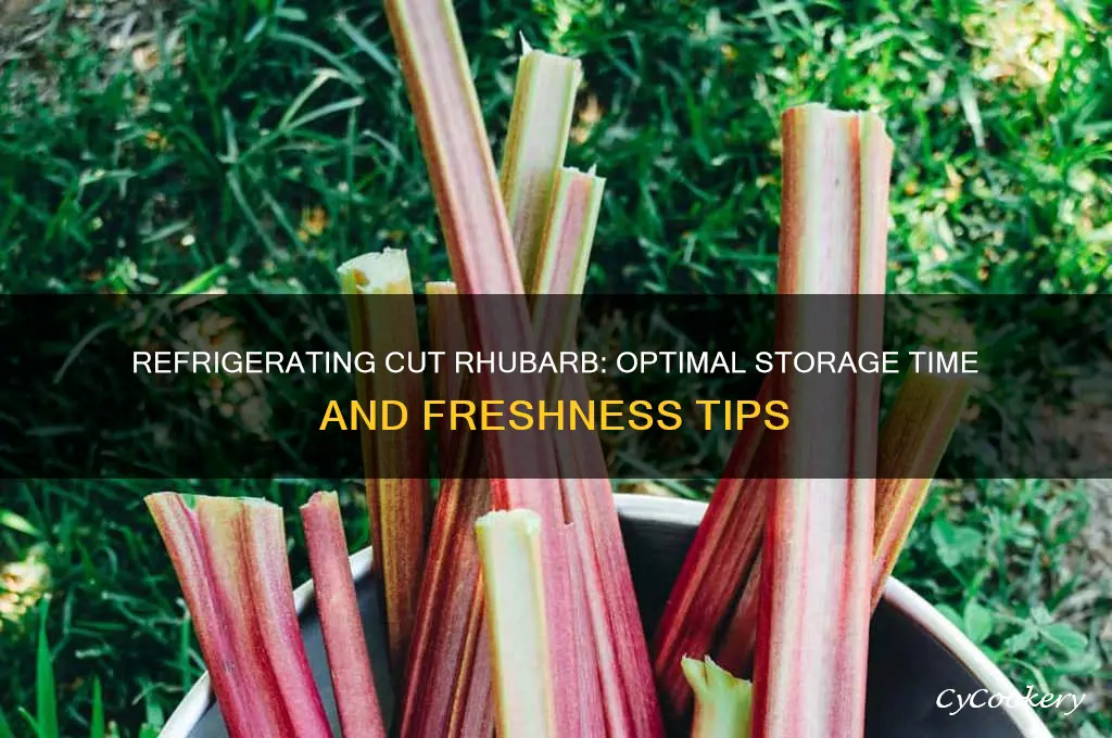 how long can cut-up rhubarb be refrigerated
