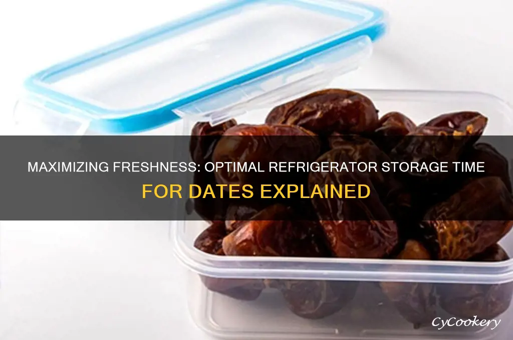 how long can dates be stored in refrigerator