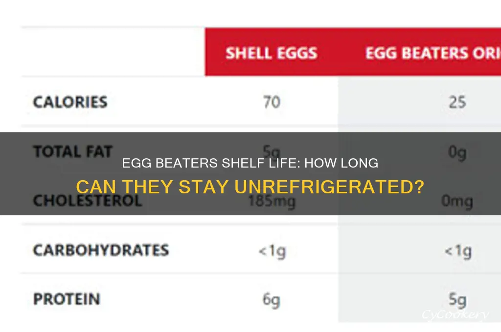 how long can egg beaters stay out of the refrigerator