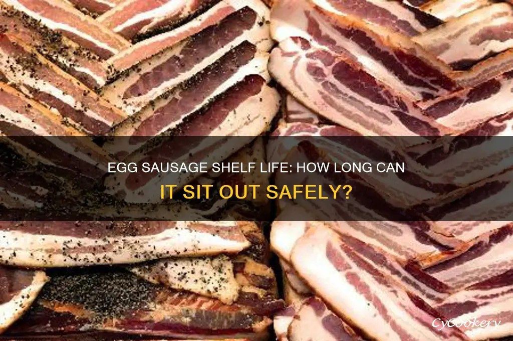 how long can egg sausage set out without refrigeration