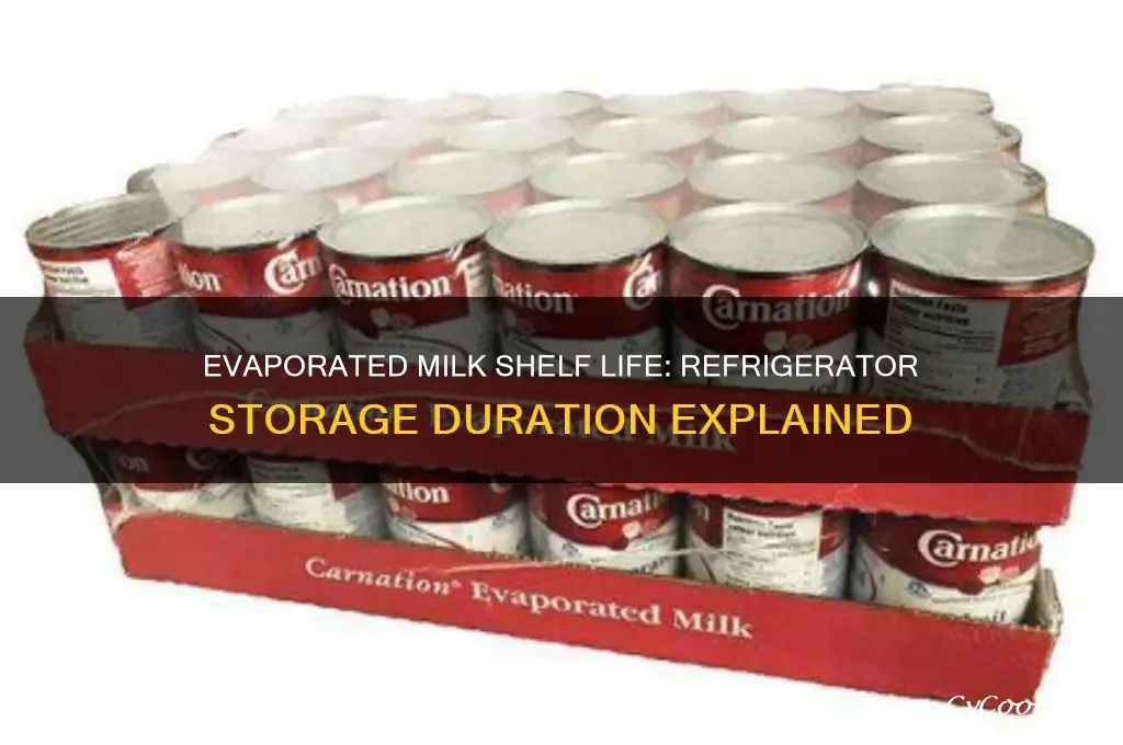 how long can evaporated milk stay in the refrigerator