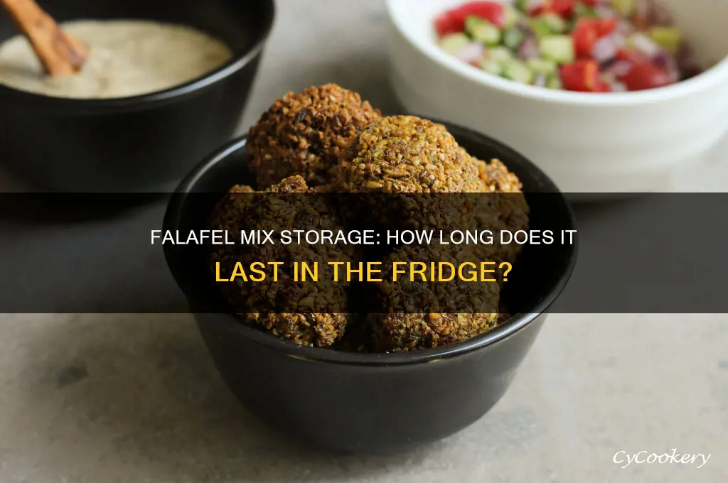 how long can falafel mix stay in refrigerator