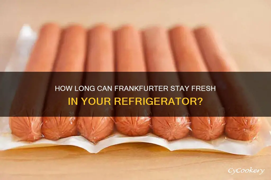 how long can frankfurter in a stay refrigerator