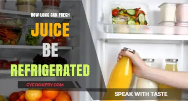 Refrigerating Fresh Juice: Optimal Storage Time for Maximum Freshness