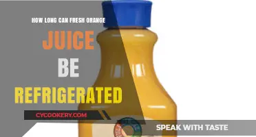 Refrigerated Fresh Orange Juice: Optimal Storage Time and Tips