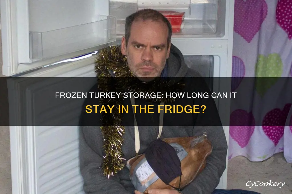 how long can frizen turkeybstay in refrigerator