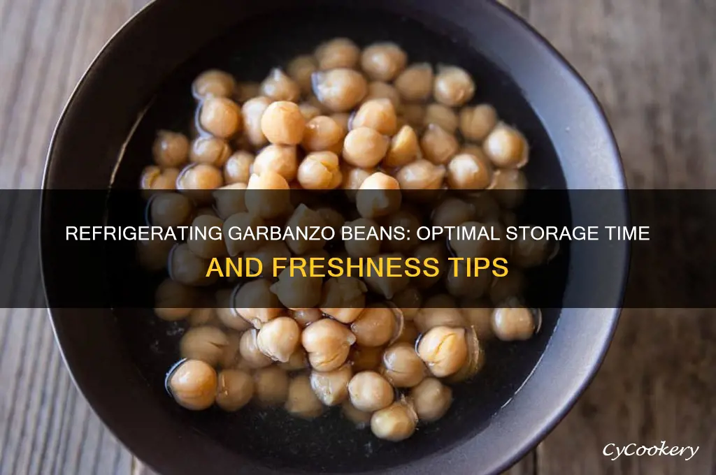 how long can garbanzo beans be refrigerated