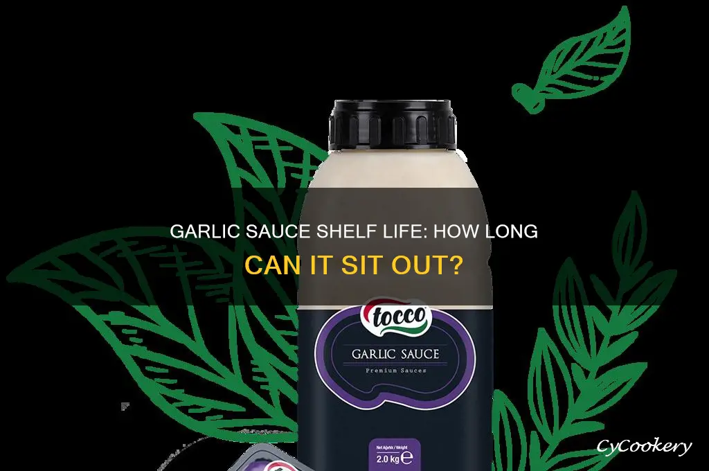 how long can garlic sauce sit out without being refrigerated