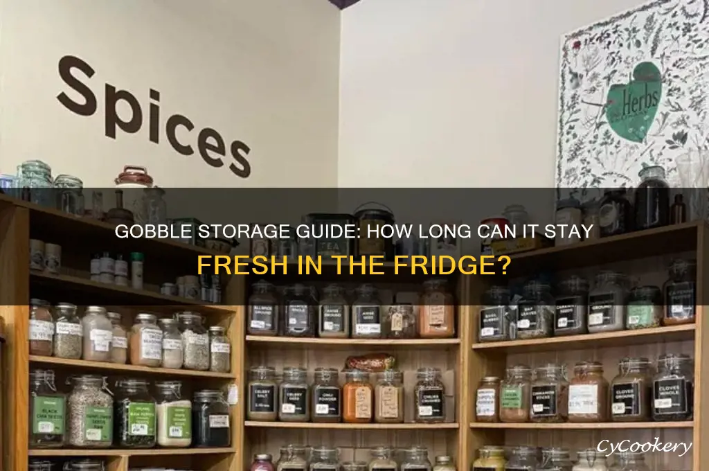 how long can gobble be in refrigerator