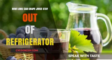 How Long Can Grape Juice Stay Unrefrigerated Before Spoiling?
