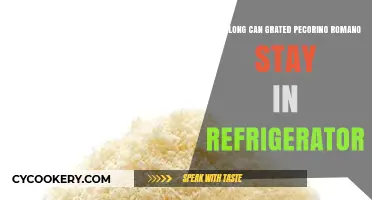 Storing Grated Pecorino Romano: Refrigerator Shelf Life Explained
