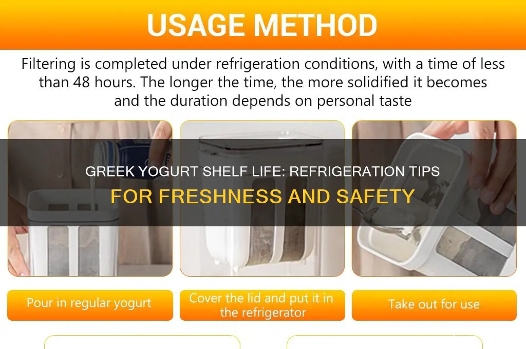 how long can greek yogurt be refrigerated