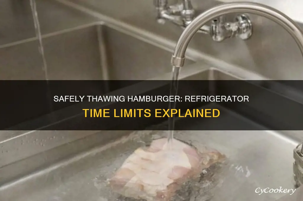 how long can hamburger be left thaw in refrigerator