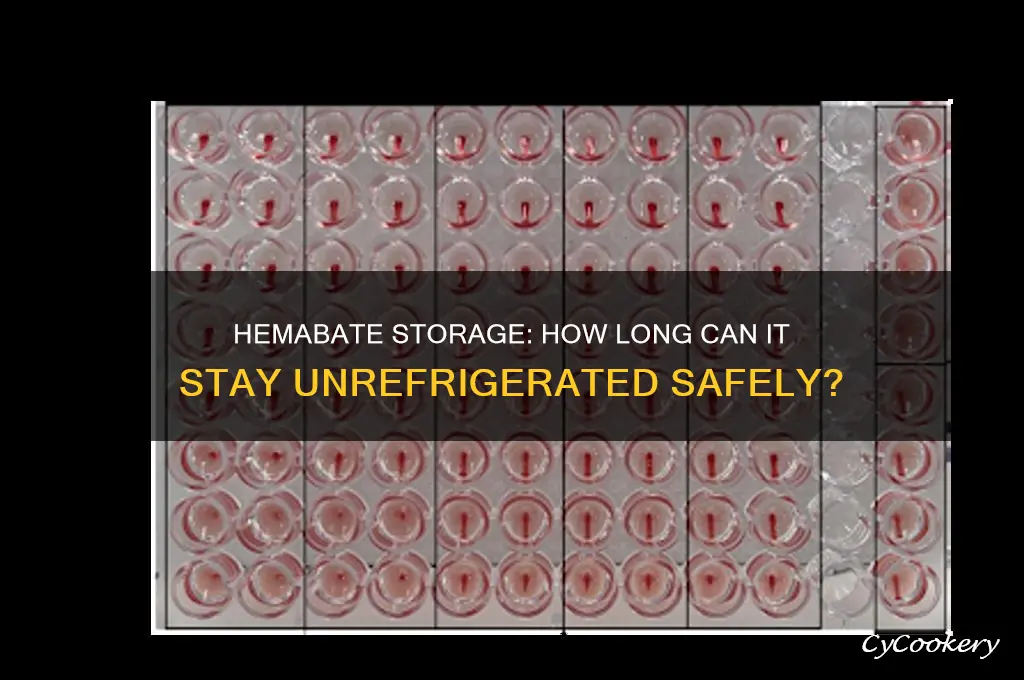 how long can hemabate be out of the refrigerator