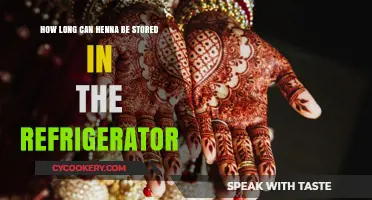 Refrigerating Henna: Optimal Storage Duration for Freshness and Longevity
