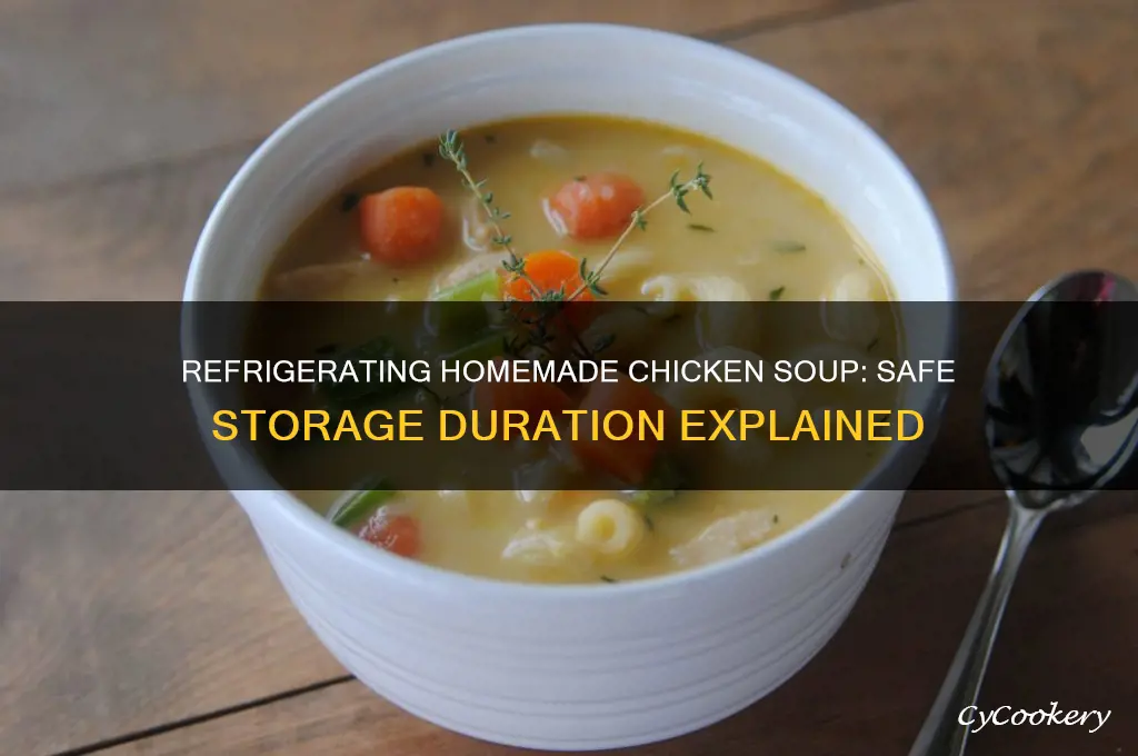 how long can homemade chicken soup be refrigerated
