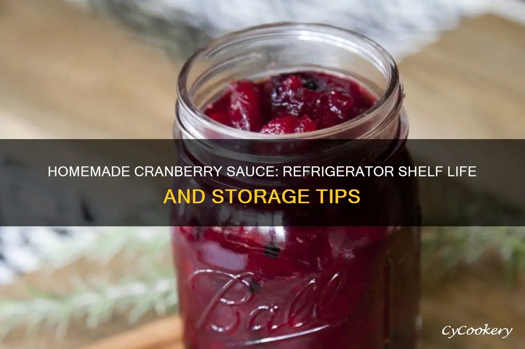 how long can homemade cranberry sauce stay in the refrigerator