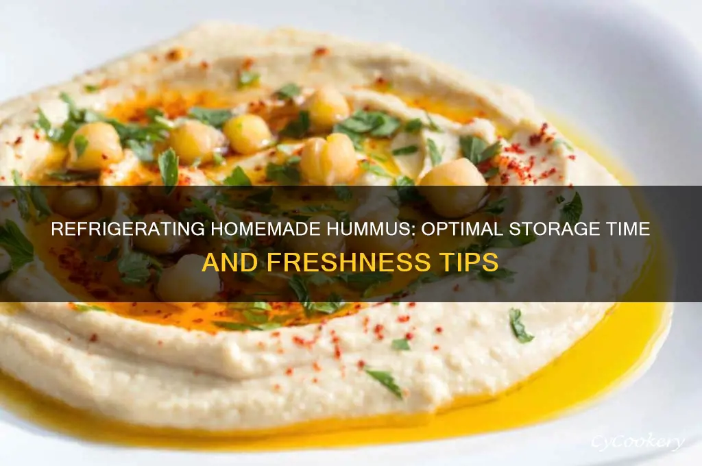 how long can homemade hummus be refrigerated