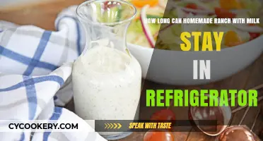 Homemade Ranch Dressing with Milk: Refrigerator Shelf Life Guide