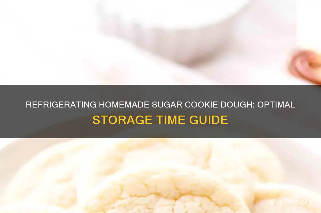 how long can homemade sugar cookie dough be refrigerated