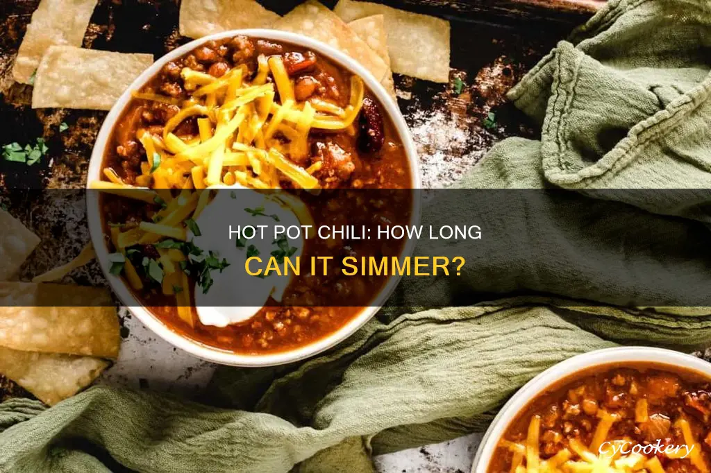 how long can hot pot chili sit on stove